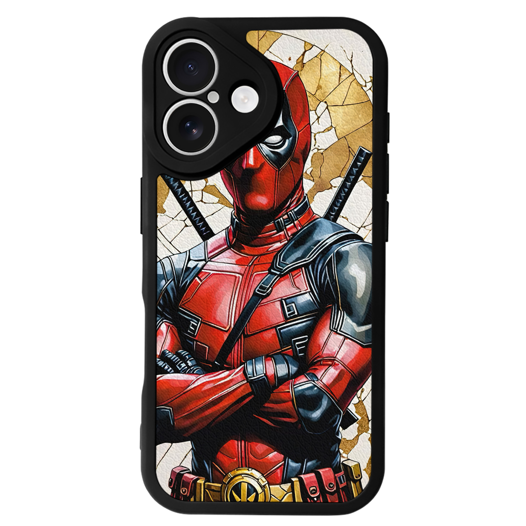 （画像用） Deadpool デッドプール 【iPhone 16シリーズ対応】シリコンスマホケース（レザー調） 材質：シリコン